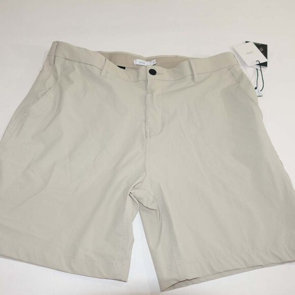 Onia Men's 360 Tech Shorts Size 34 NWT Stone Beige Flat Front Stretch Nylon - Picture 1 of 7